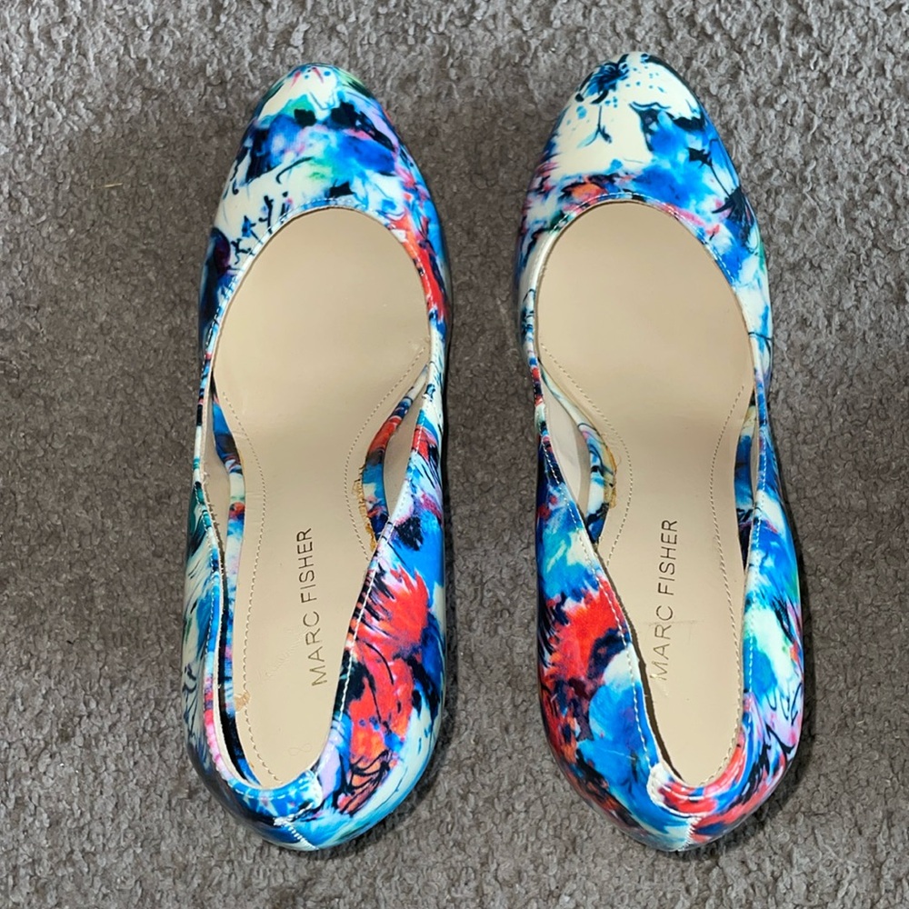 Marc Fisher Women's Colorful Floral High Heels - Picture 4 of 6